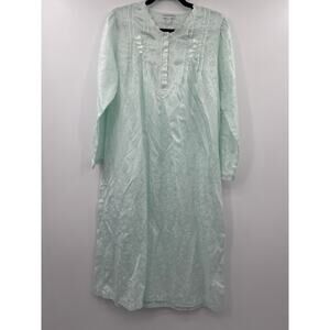 Miss Elaine Women’s Long Sleeve Nightgown Dress Size S Cottagecore Grannycore